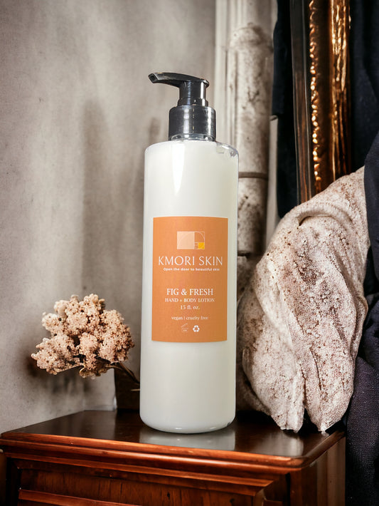 KMORI SKIN FIG & FRESH Hand + Body Lotion 15 oz.