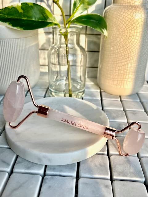 KMORI SKIN Genuine Rose Quartz Roller